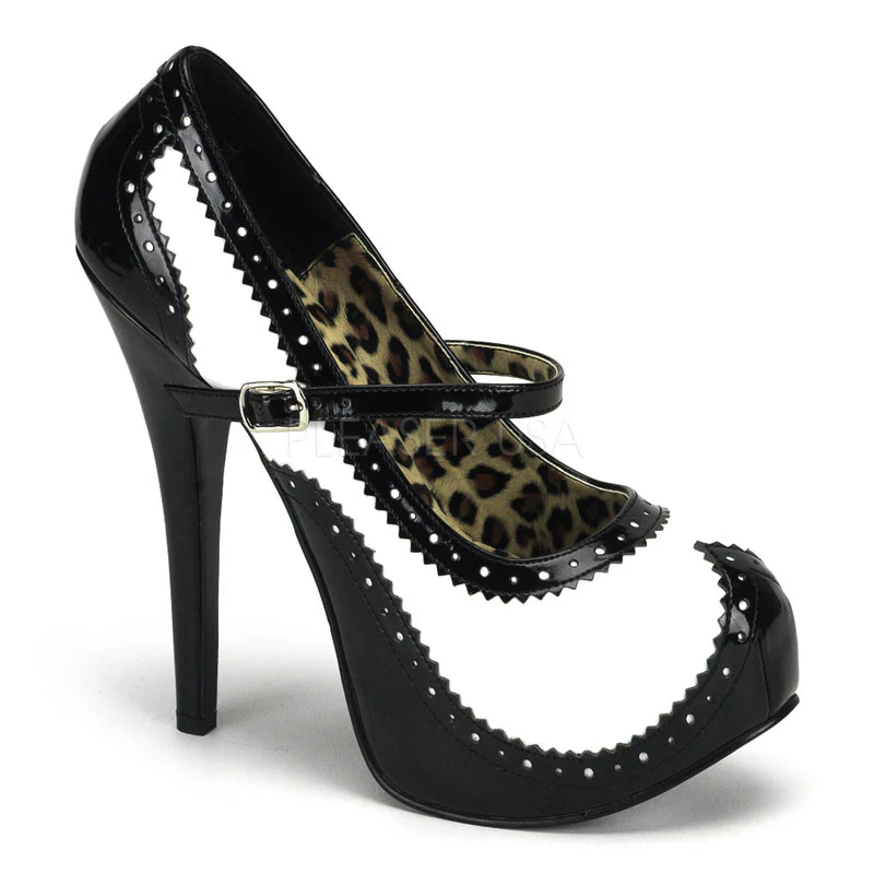 Burlesque 5 3/4 Heel, Spectator Maryjane W/Concealed Platform TEE02/WB TEEZE02