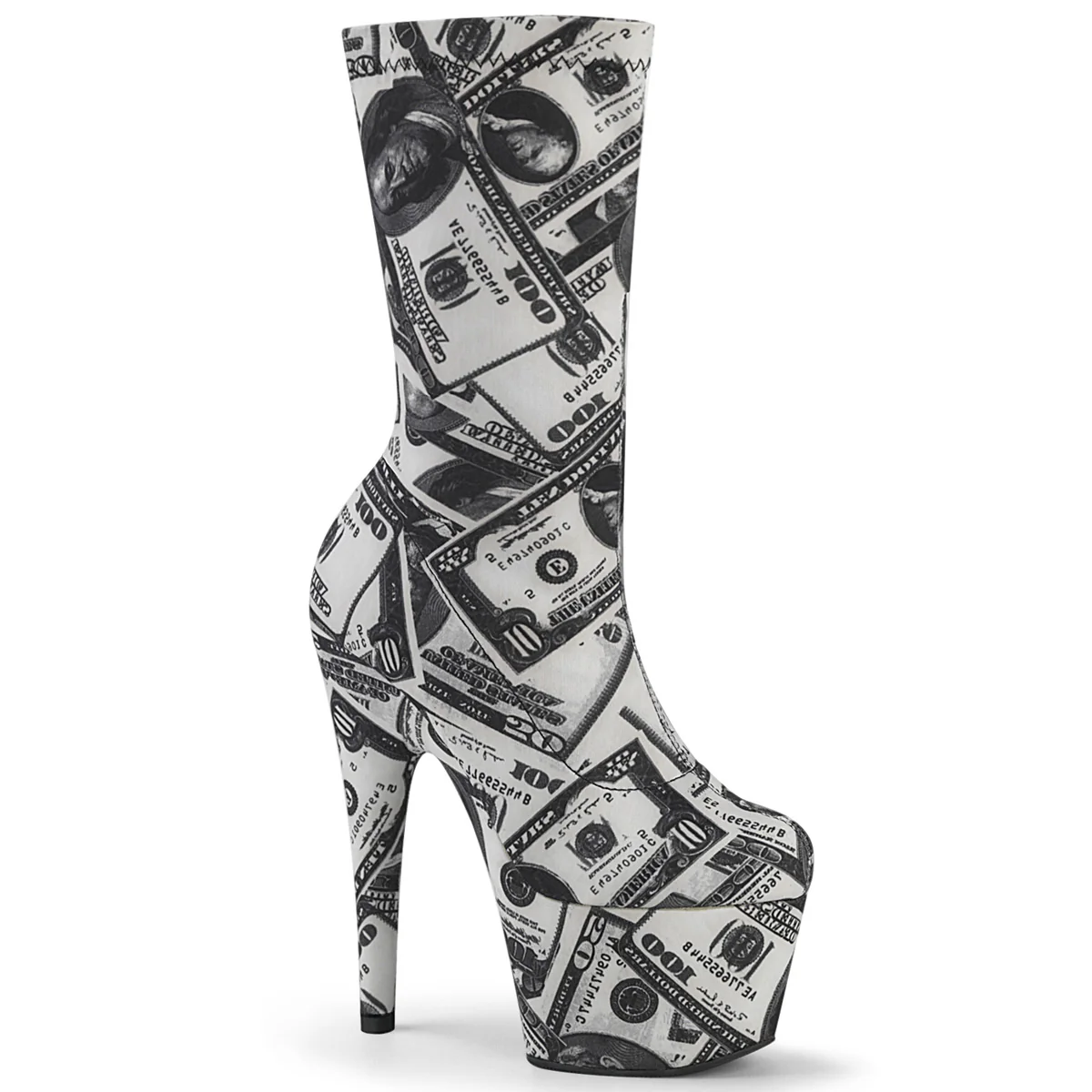 White 7 Inch Fetish Ankle Boots -  Pleaser ADORE-1002DP - Image 6