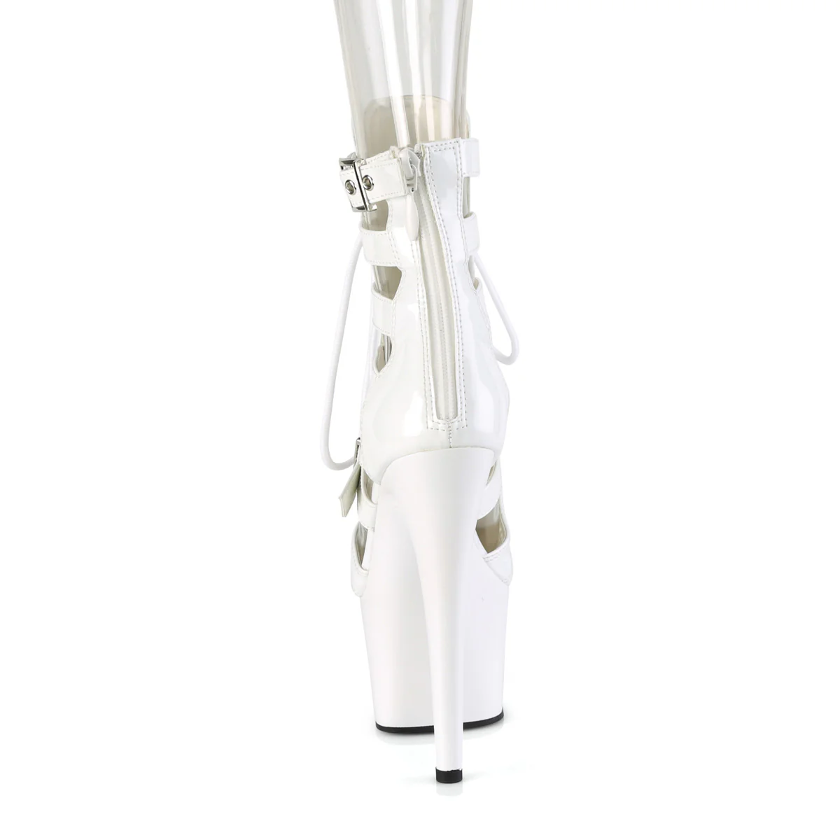 White 7 Inch Lap Dance Ankle Boots - Pleaser ADORE-1013MST - Image 4