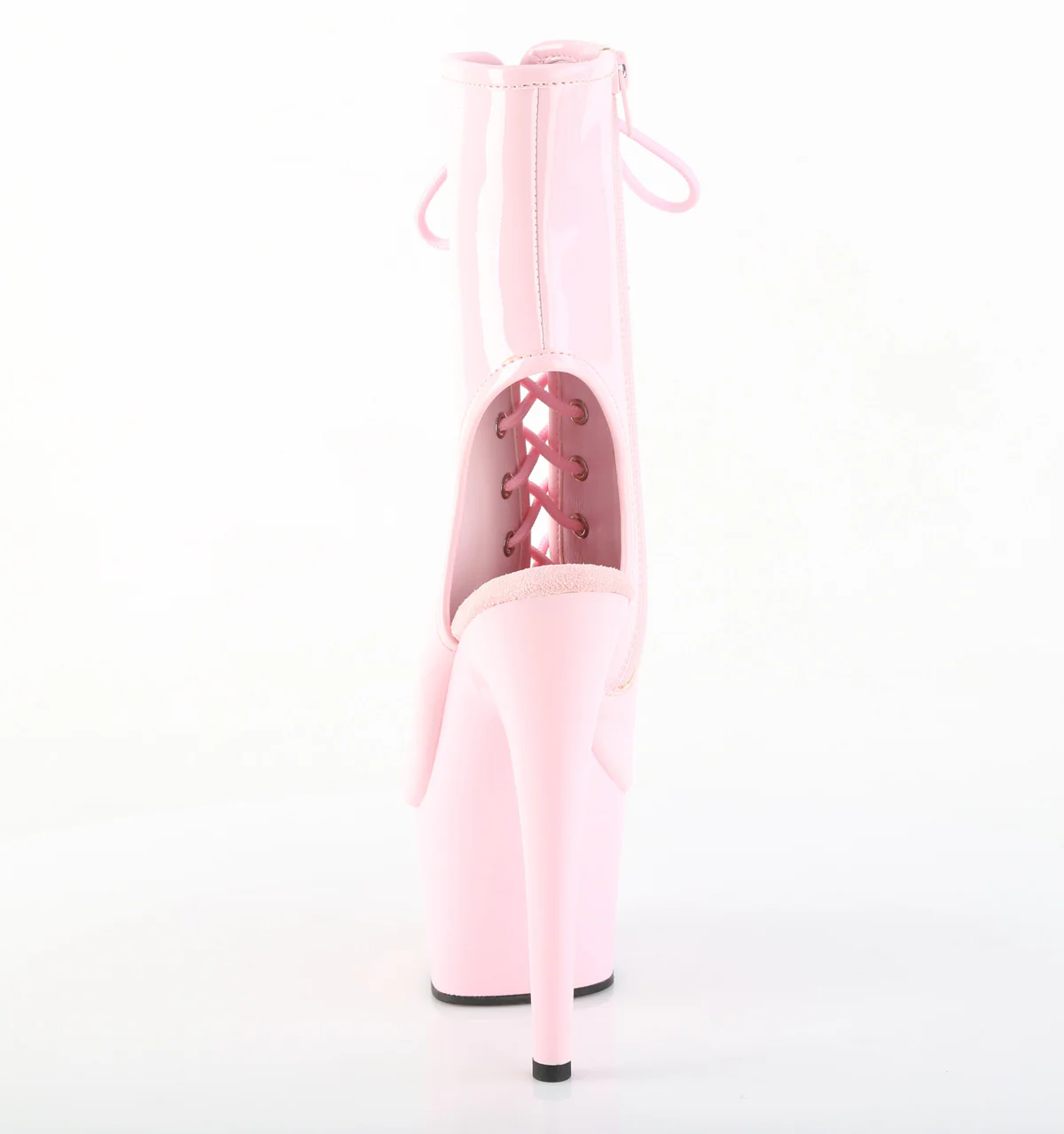 Baby Pink 7 Inch Pole Dancer Ankle Boots - Pleaser ADORE-1016 - Image 4
