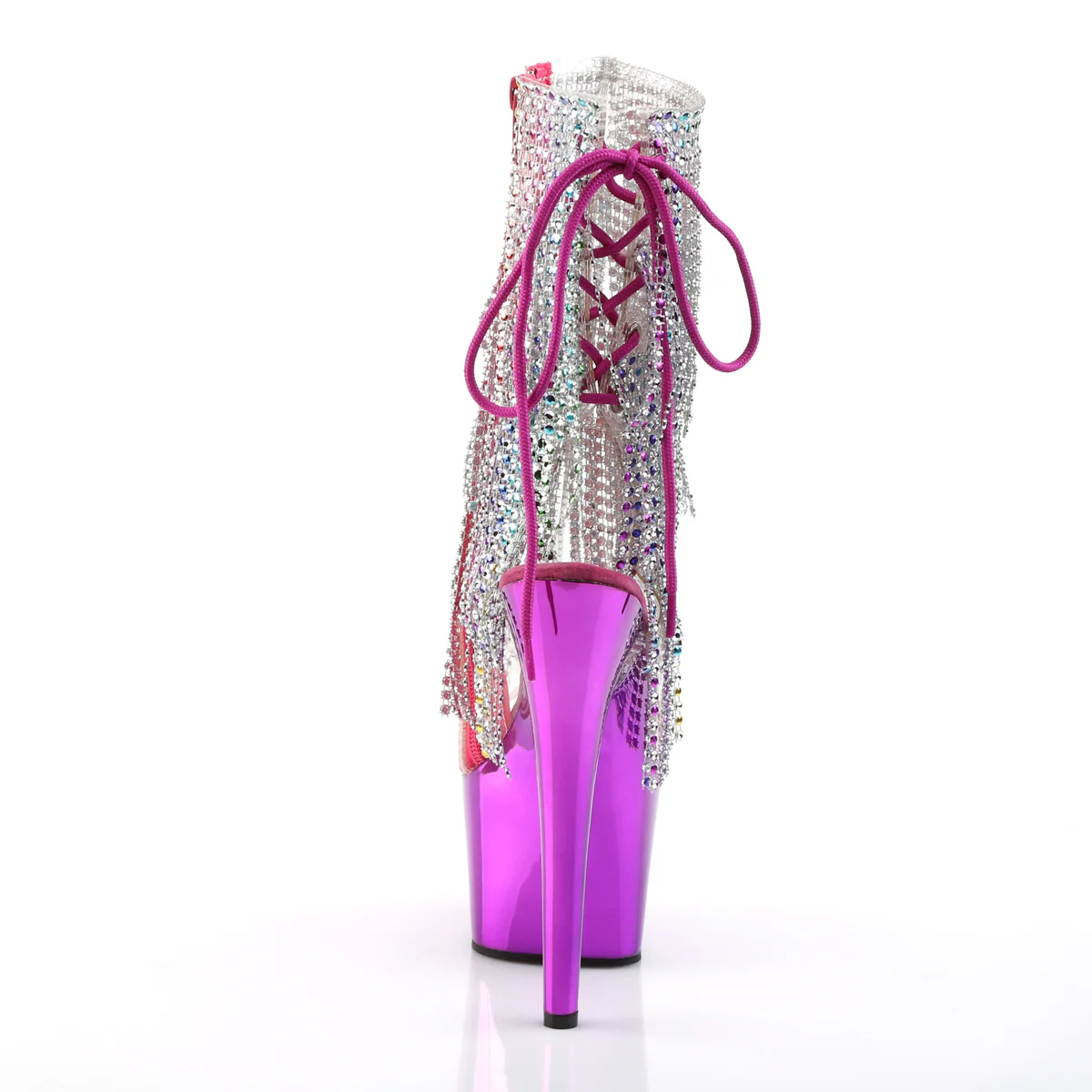 Fuchsia 7 Inch Exotic Dancer Ankle Boots - Pleaser ADORE-1017RSF - Image 4