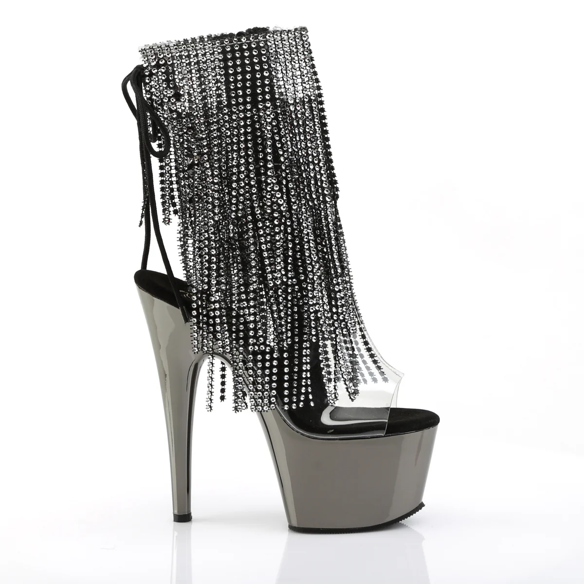 Black 7 Inch Pole Dancing Ankle Boots -  Pleaser ADORE-1017RSF - Image 5