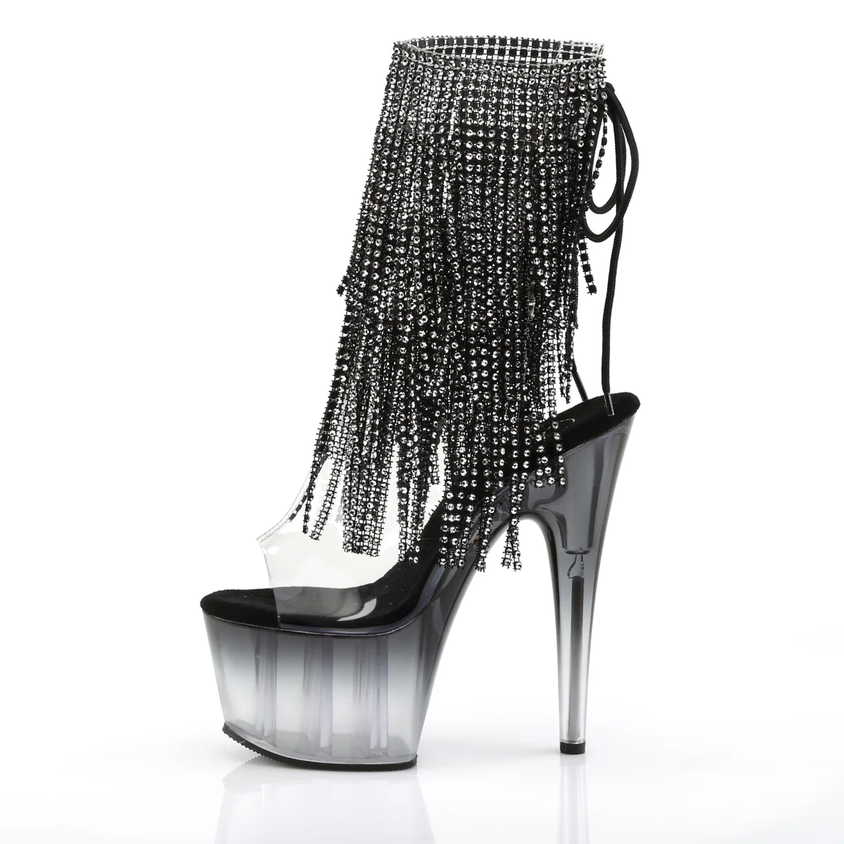 Black 7 Inch Fetish Platform Ankle Boots -  Pleaser ADORE-1017RSFT - Image 3