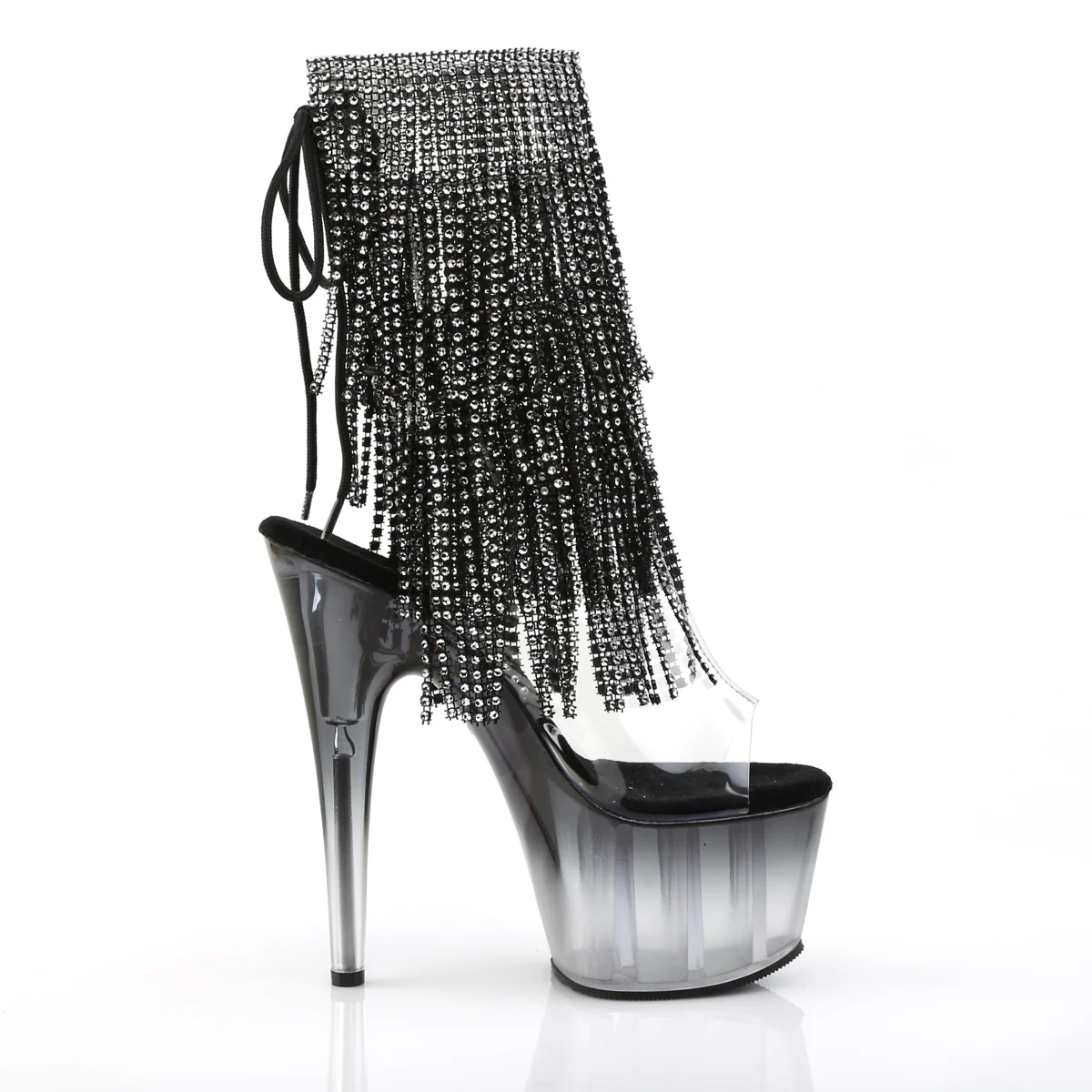 Black 7 Inch Fetish Platform Ankle Boots -  Pleaser ADORE-1017RSFT - Image 5