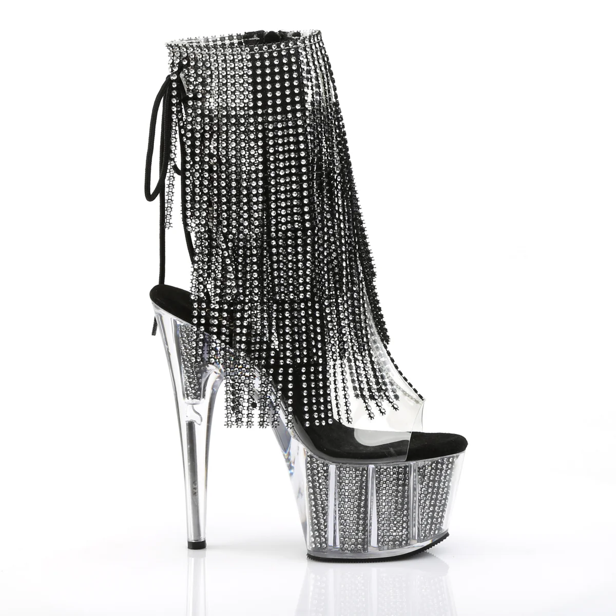 Black 7 Inch Ladies Fetish Ankle Boots - Pleaser ADORE-1017SRS - Image 5