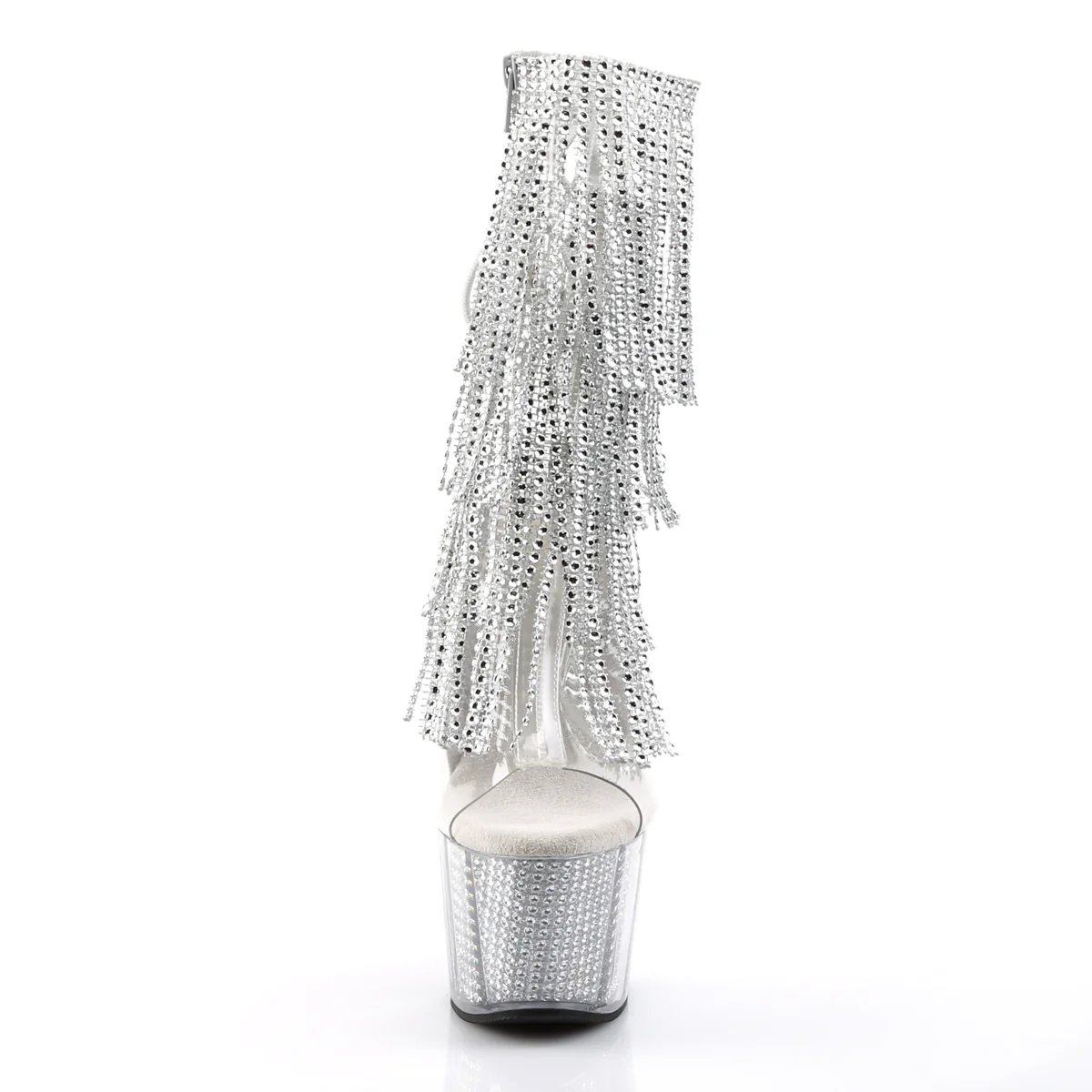 Clear 7 Inch Erotic Platform Ankle Boots -  Pleaser ADORE-1017SRS - Image 2