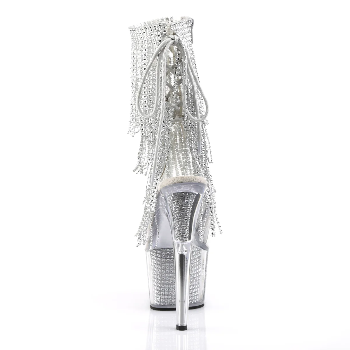 Clear 7 Inch Erotic Platform Ankle Boots -  Pleaser ADORE-1017SRS - Image 4