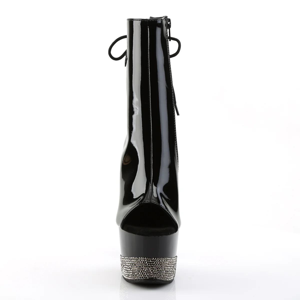 Black 7 Inch Pole Dance Ankle Boots - Pleaser ADORE-1018-3 - Image 2