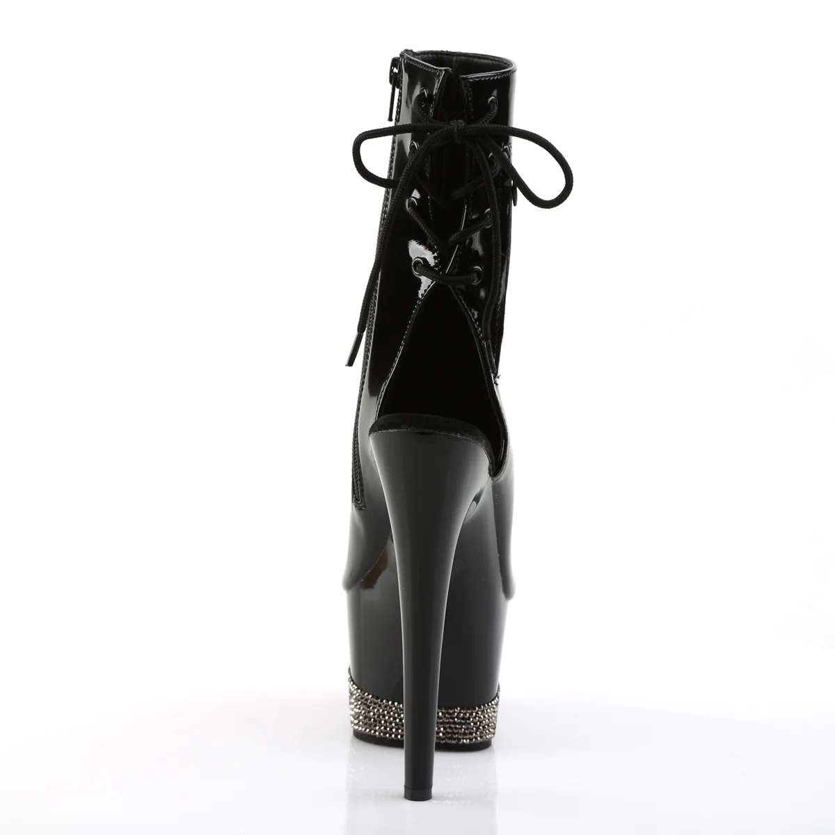 Black 7 Inch Pole Dance Ankle Boots - Pleaser ADORE-1018-3 - Image 4