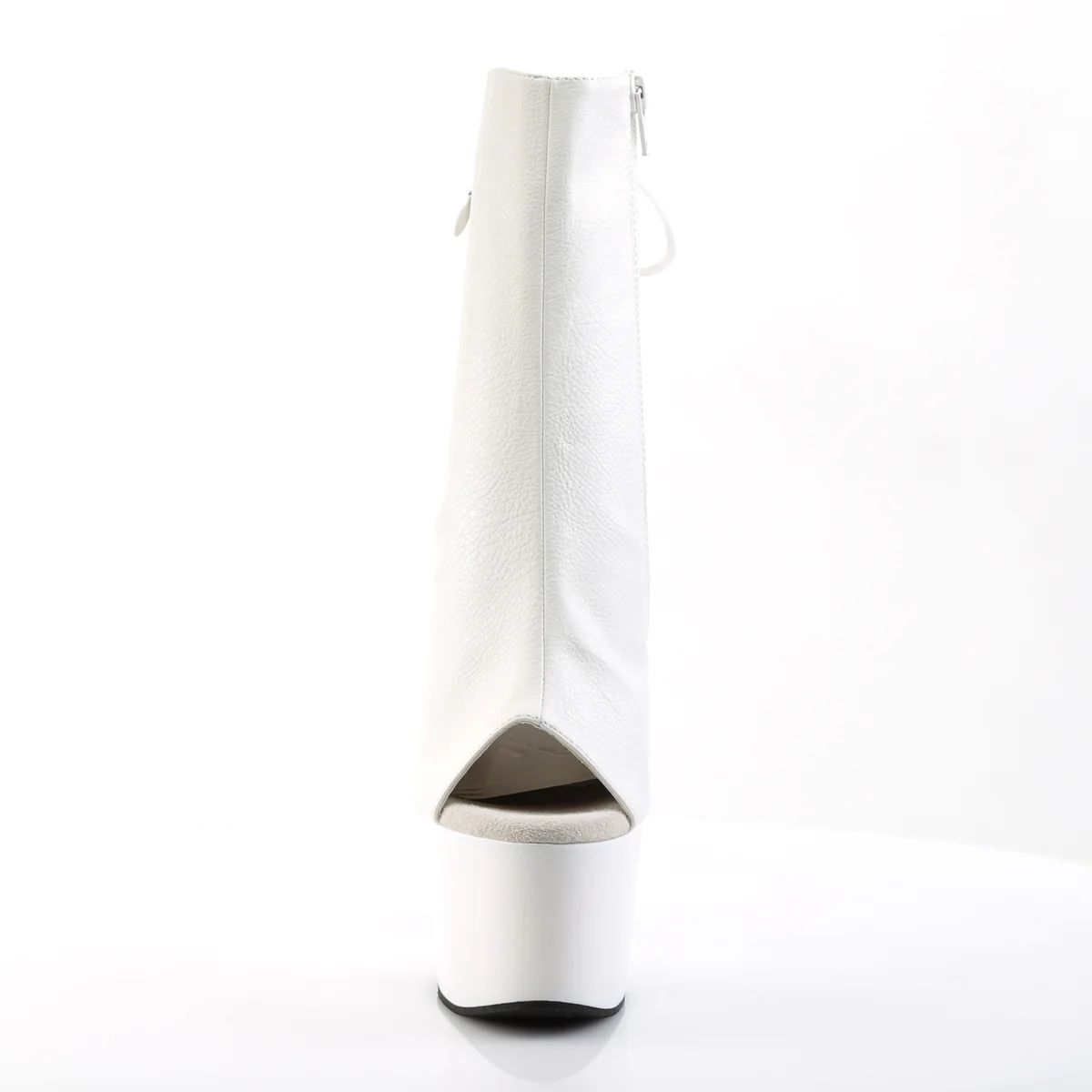White 7 Inch Fetish Pole Ankle Boots -  Pleaser ADORE-1018 - Image 2