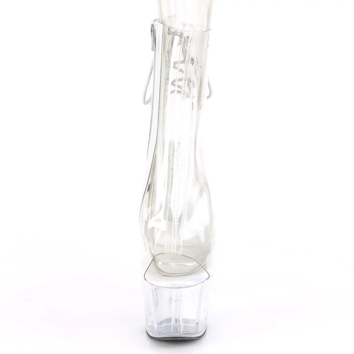 Clear 7 Inch Pole Dancing Ankle Boots - Pleaser ADORE-1018C - Image 2