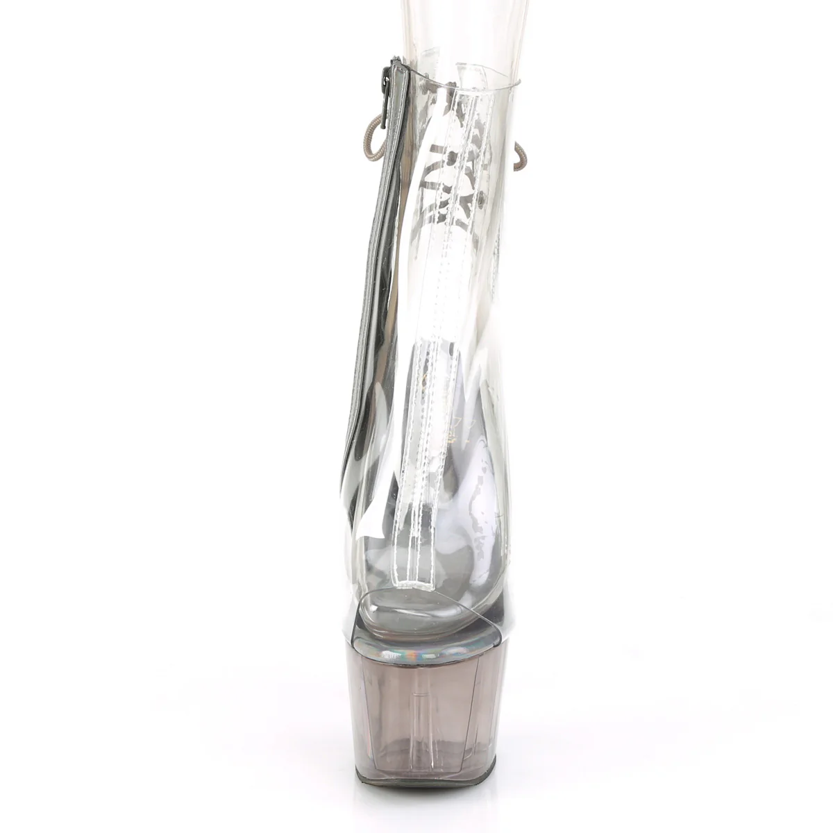 Clear Smoke 7 Inch Ladies Fetish Ankle Boots -  Pleaser ADORE-1018CT - Image 2