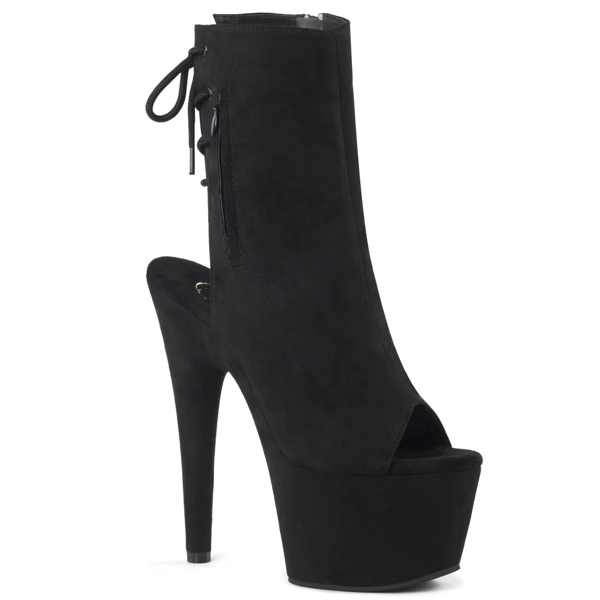 Black 7 Inch Pole Dance Ankle Boots - Pleaser ADORE-1018FS - Image 6