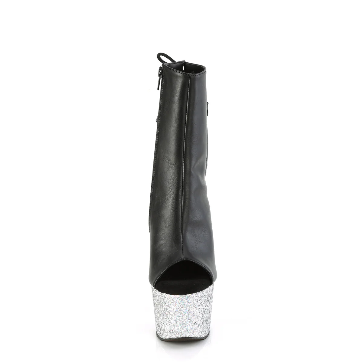 Black 7 Inch Strippers Ankle Boots - Pleaser ADORE-1018LG - Image 2