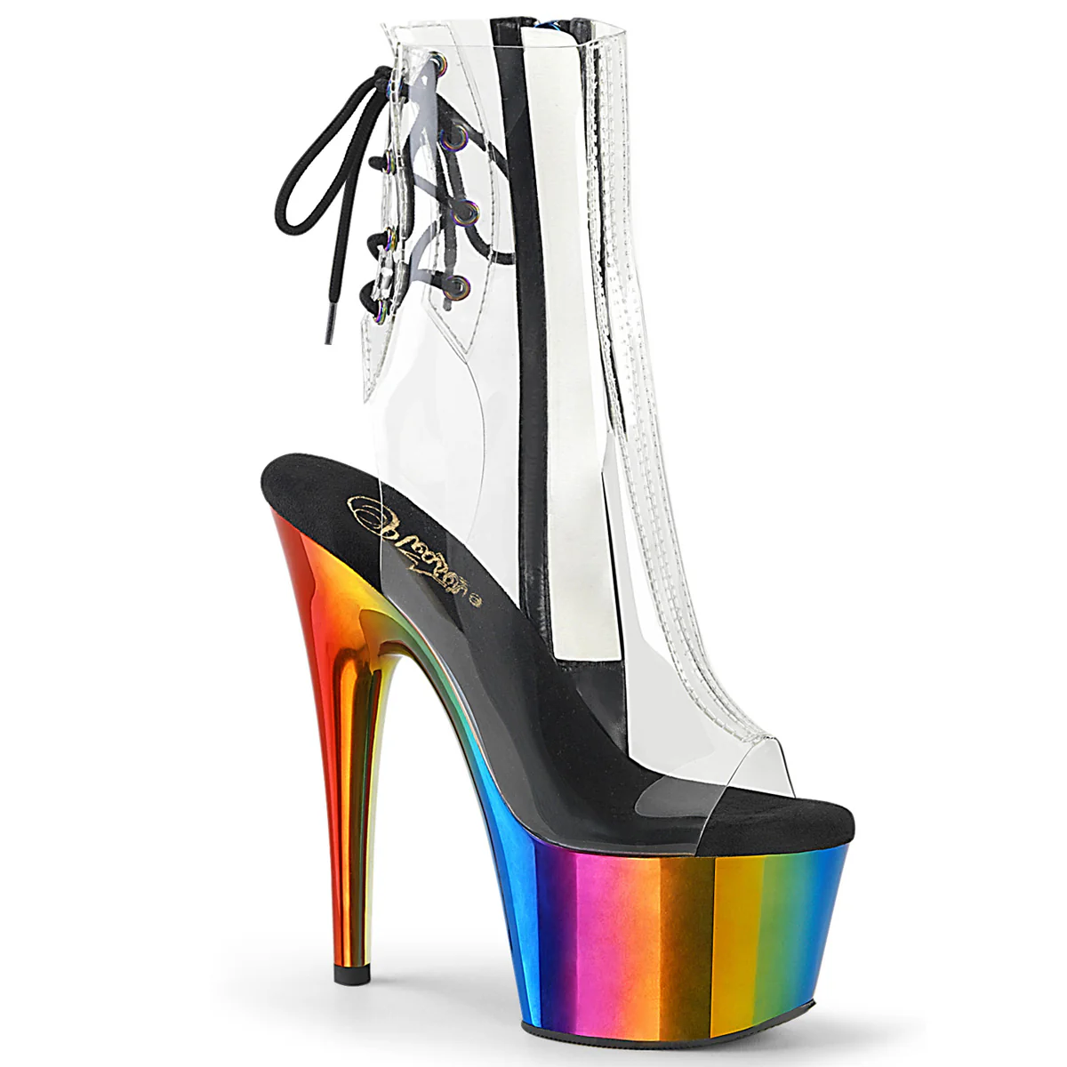 Rainbow 7 Inch Exotic Dance Ankle Boots - Pleaser ADORE-1018RC