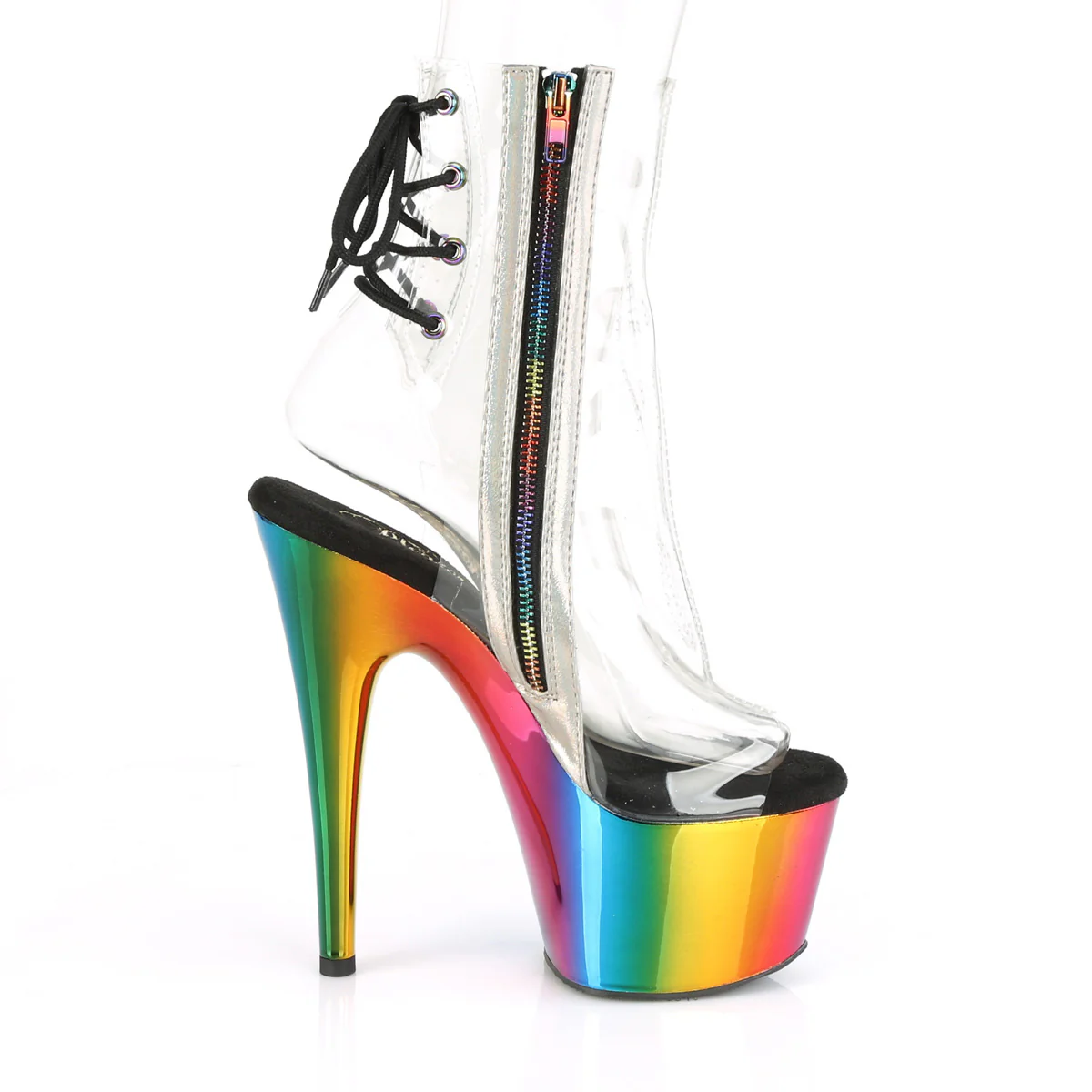 Rainbow 7 Inch Exotic Dance Ankle Boots - Pleaser ADORE-1018RC - Image 5