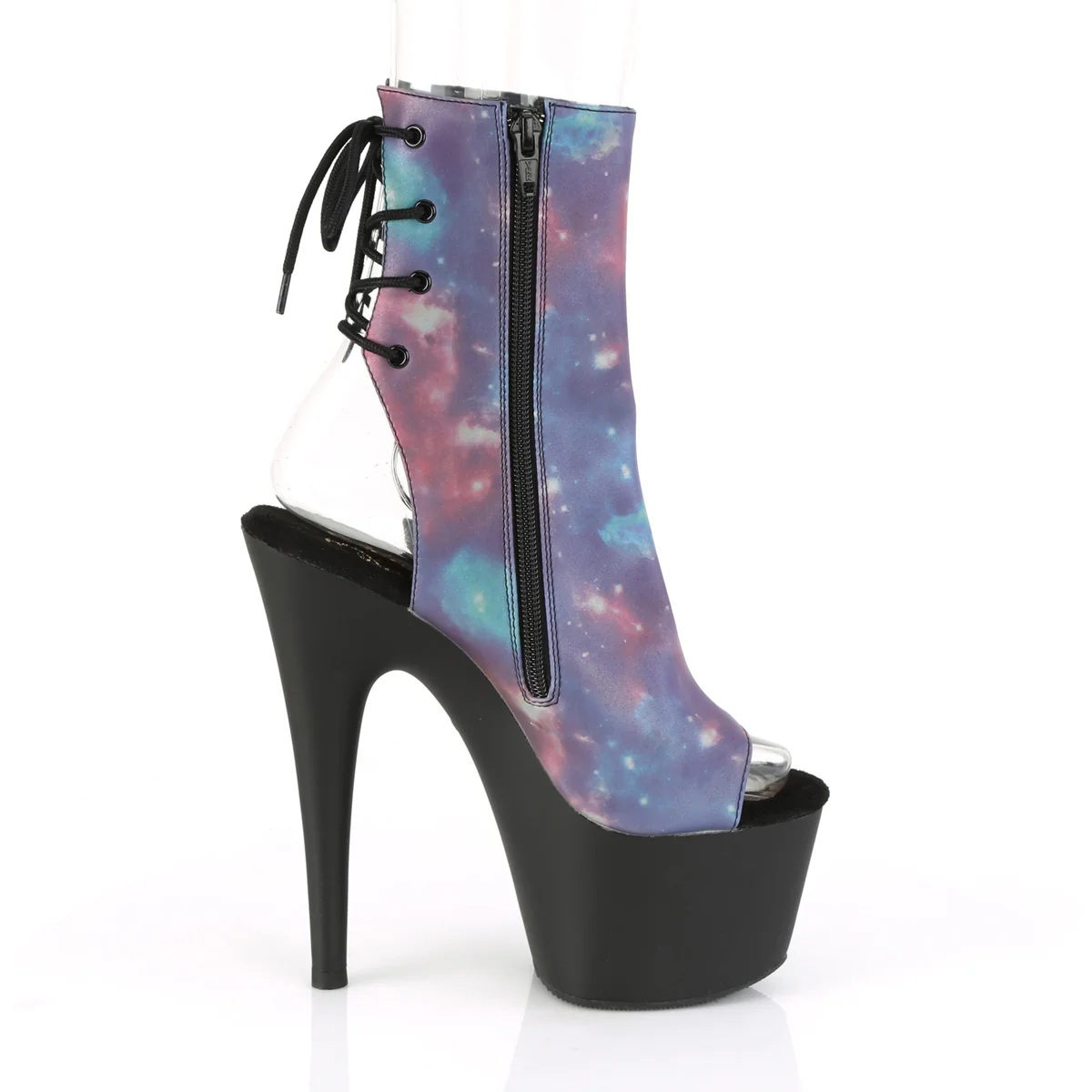 Purple 7 Inch Ladies Fetish Ankle Boots -  Pleaser ADORE-1018REFL - Image 5