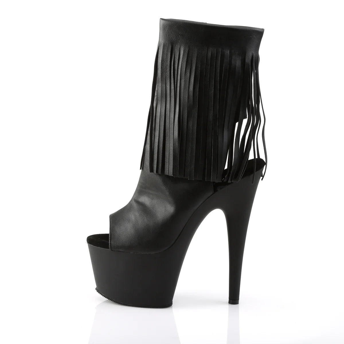 Black 7 Inch Pole Dancing Ankle Boots - Pleaser ADORE-1019 - Image 3