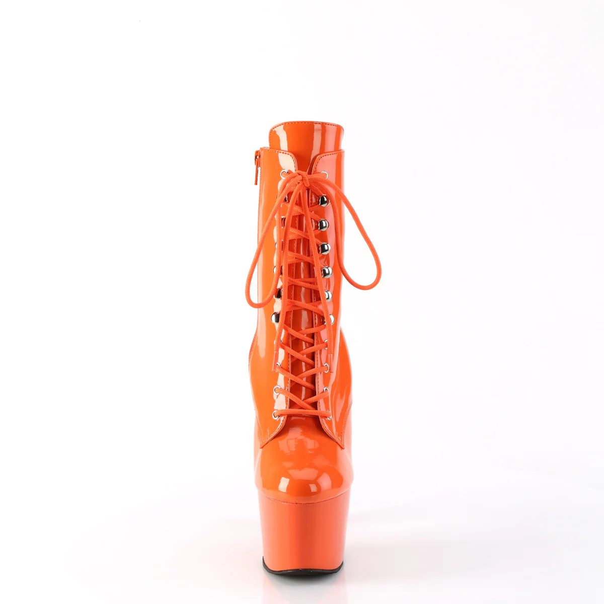 Orange 7 Inch Fetish Ankle Boots - Pleaser ADORE-1020 - Image 2