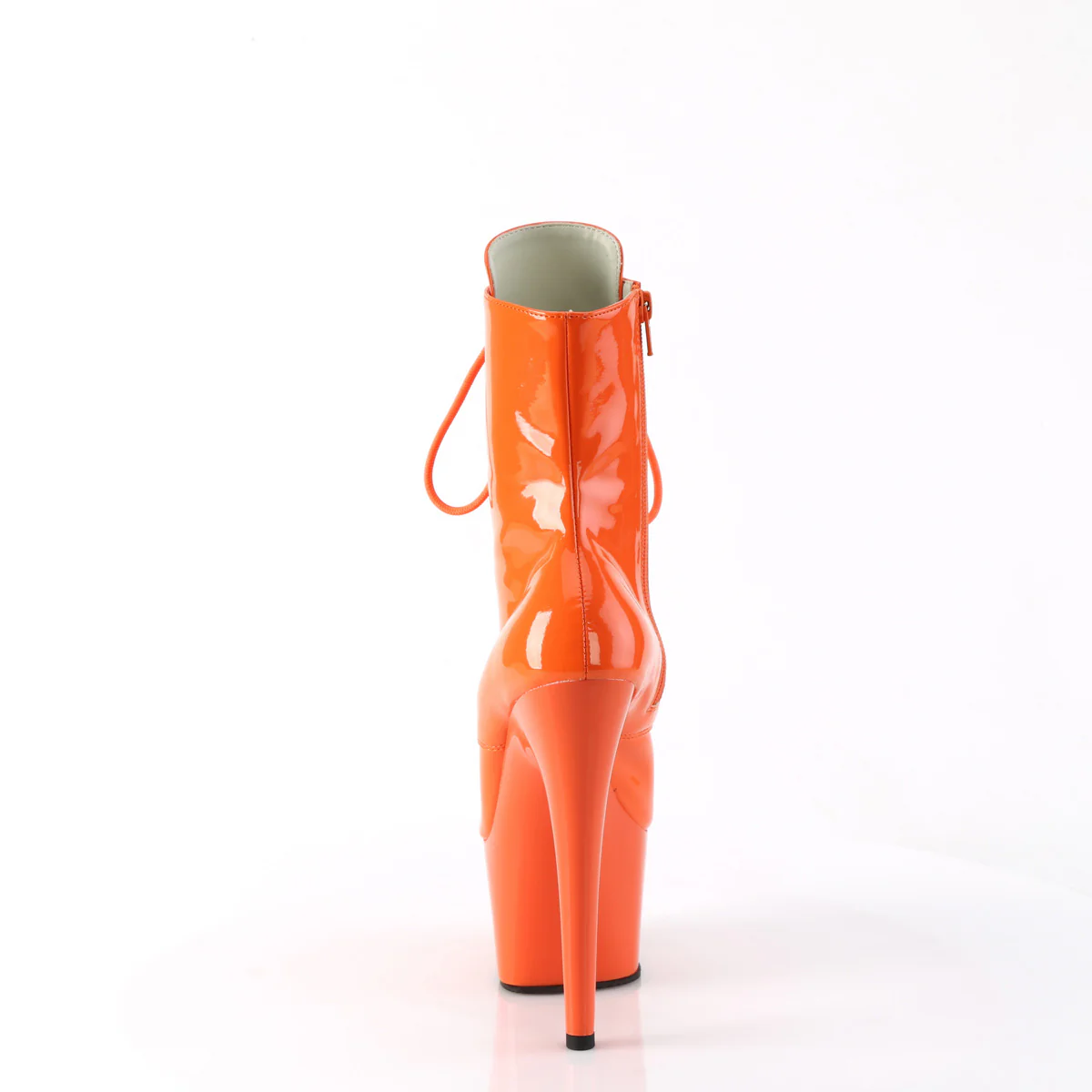 Orange 7 Inch Fetish Ankle Boots - Pleaser ADORE-1020 - Image 4