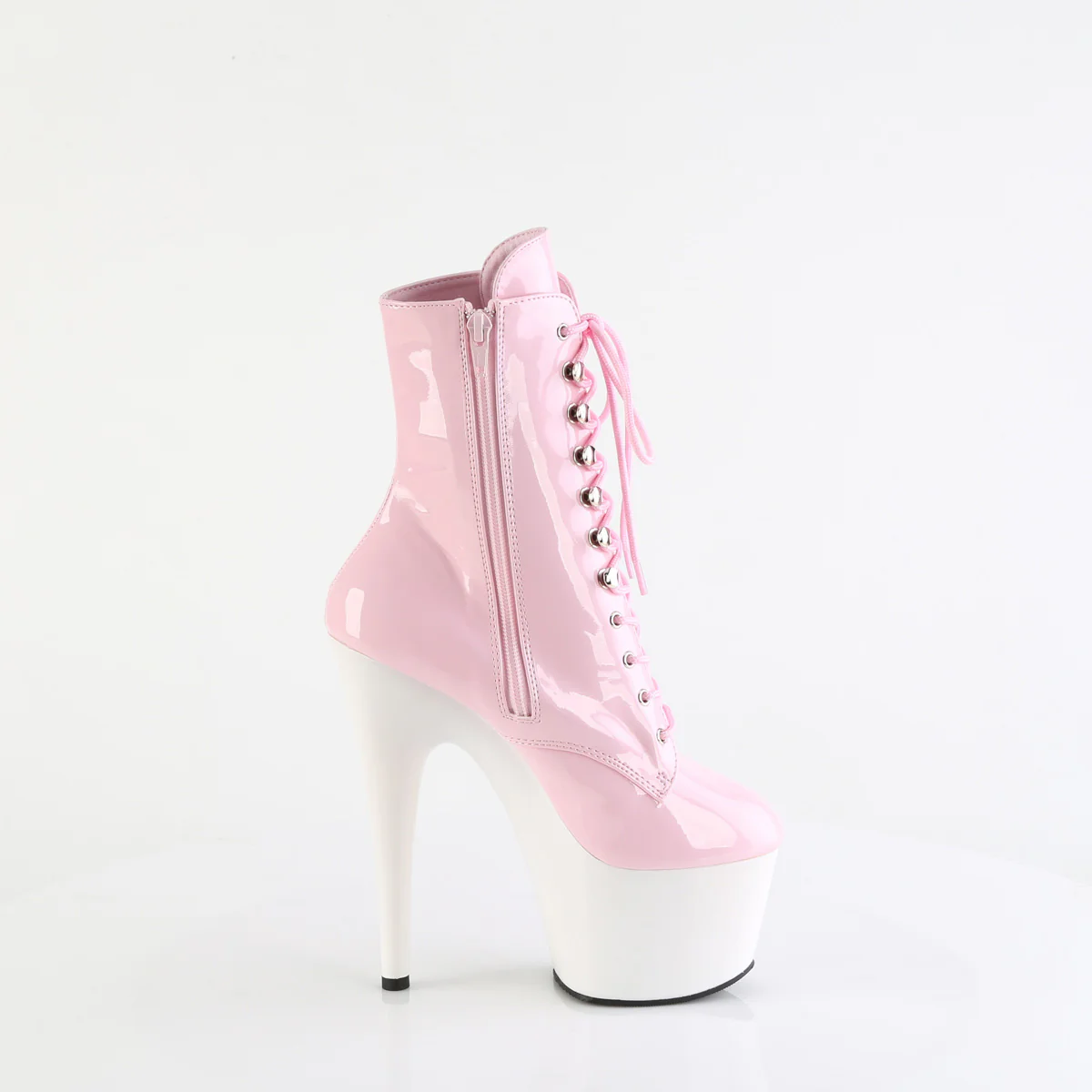Baby Pink 7 Inch Platform Ankle Boots - Pleaser ADORE-1020 - Image 5