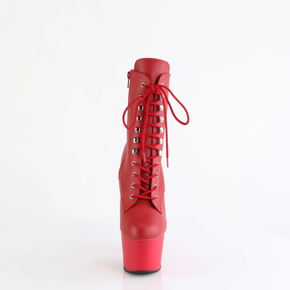 Red 7 Inch Exotic Dancer Ankle Boots - Pleaser ADORE-1020 - Image 2