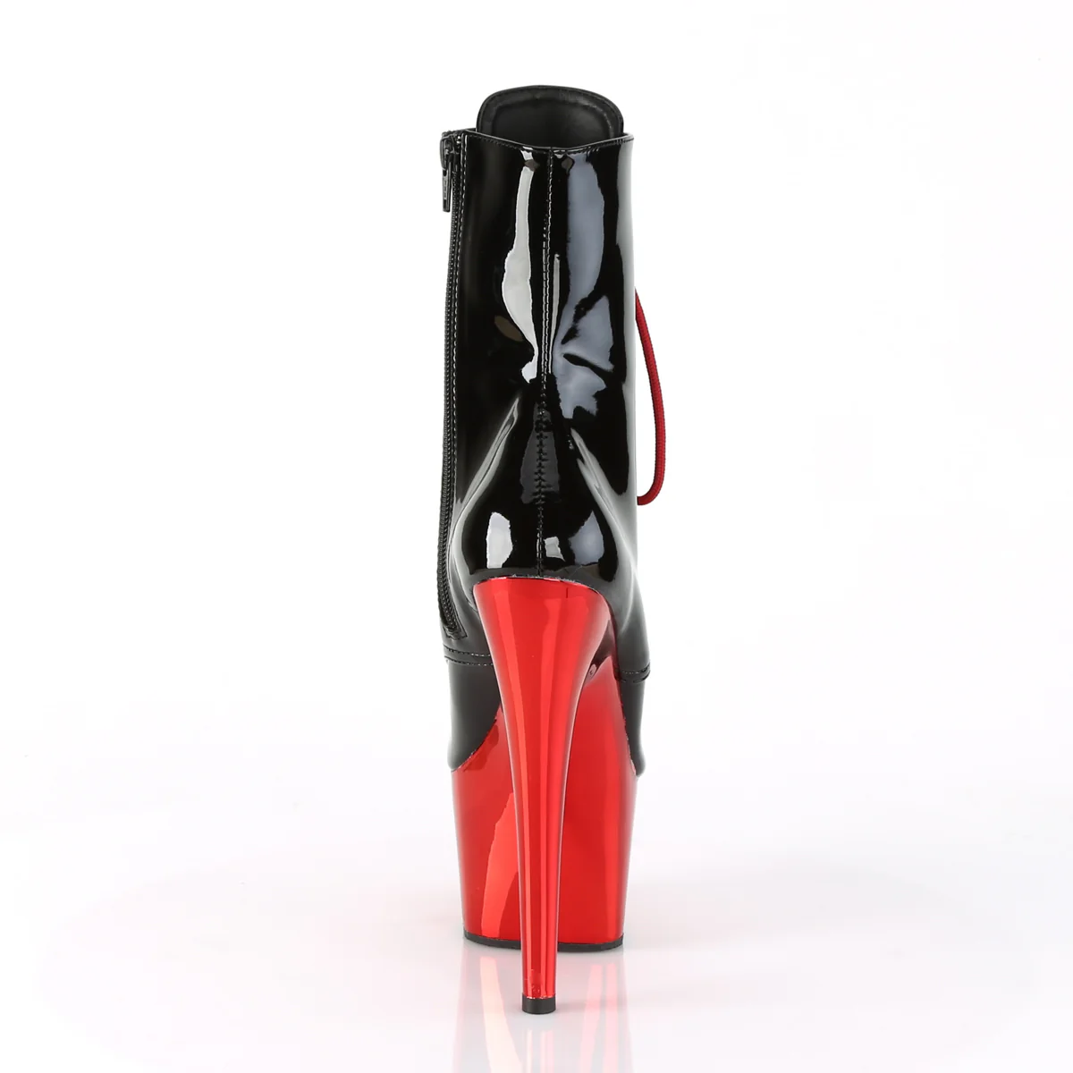 Black Red 7 Inch Glamour Models Ankle Boots -  Pleaser ADORE-1020 - Image 4