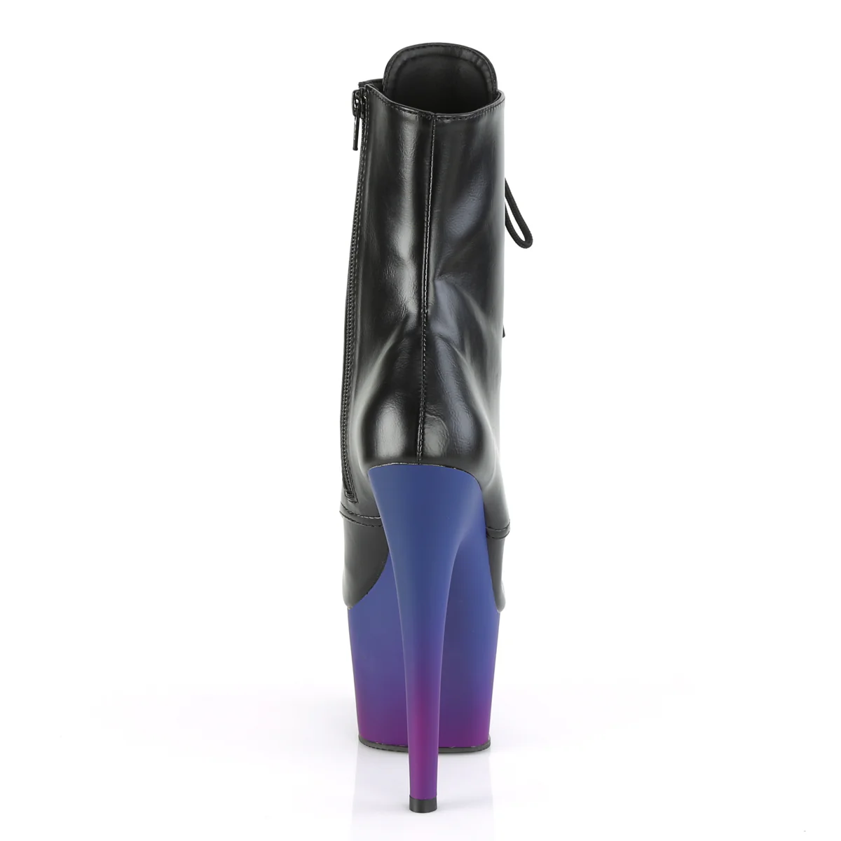 Black 7 Inch Platform Kinky Ankle Boots -  Pleaser ADORE-1020BP - Image 4