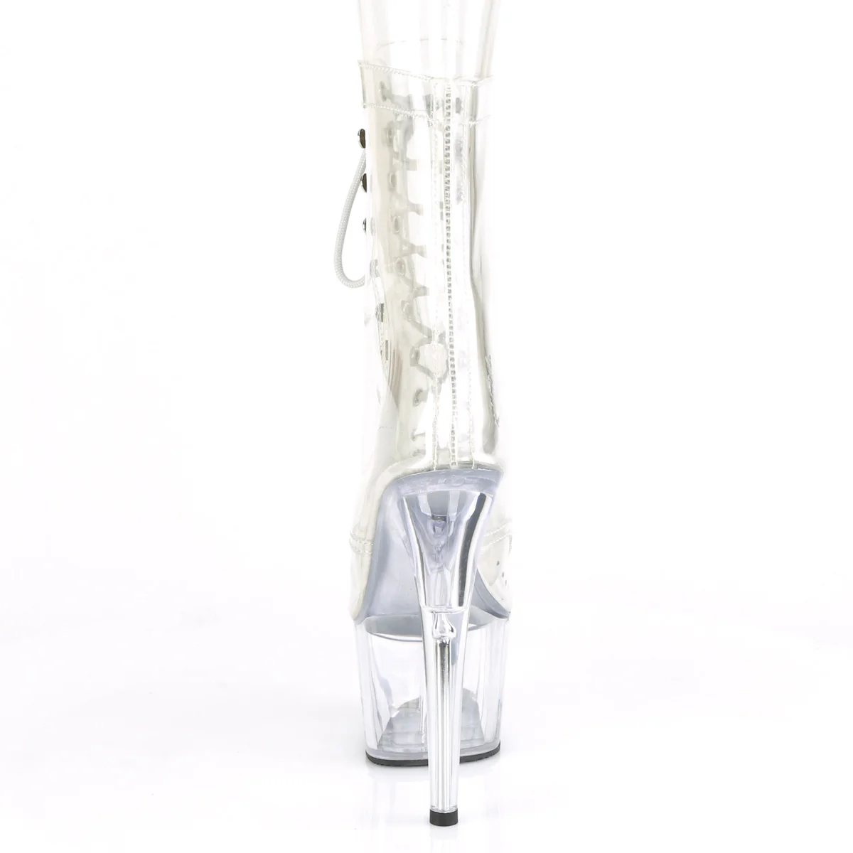 Clear 7 Inch Erotic Platform Ankle Boots - Pleaser ADORE-1020C - Image 4