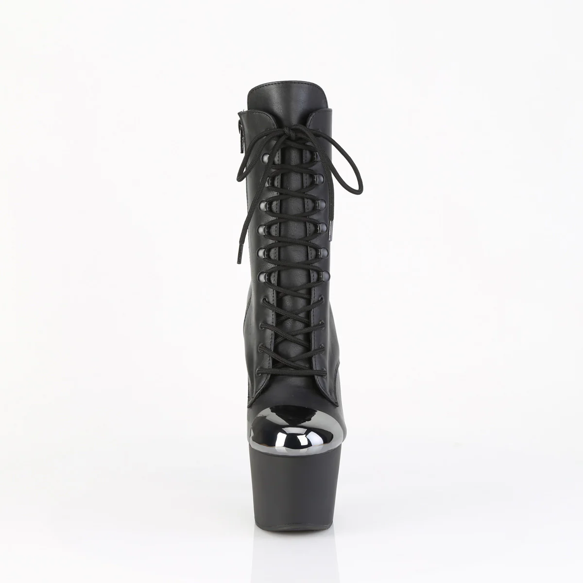 Black 7 Inch Pole Dancer Ankle Boots - Pleaser ADORE-1020ESC - Image 2
