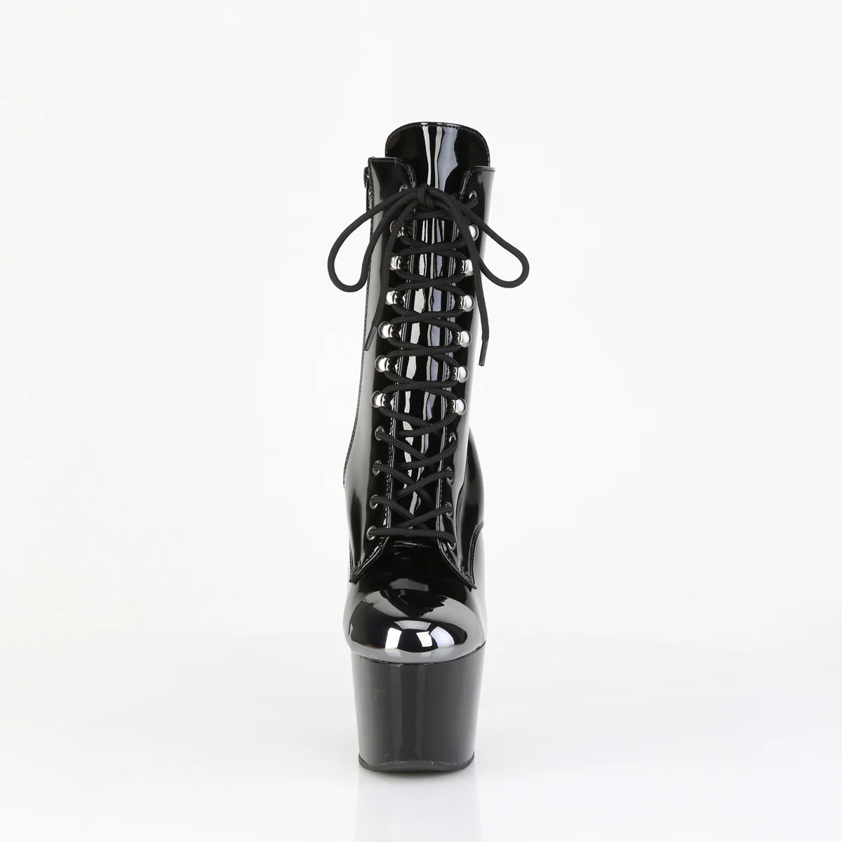 Black 7 Inch Pole Heels Ankle Boots - Pleaser ADORE-1020ESC - Image 2