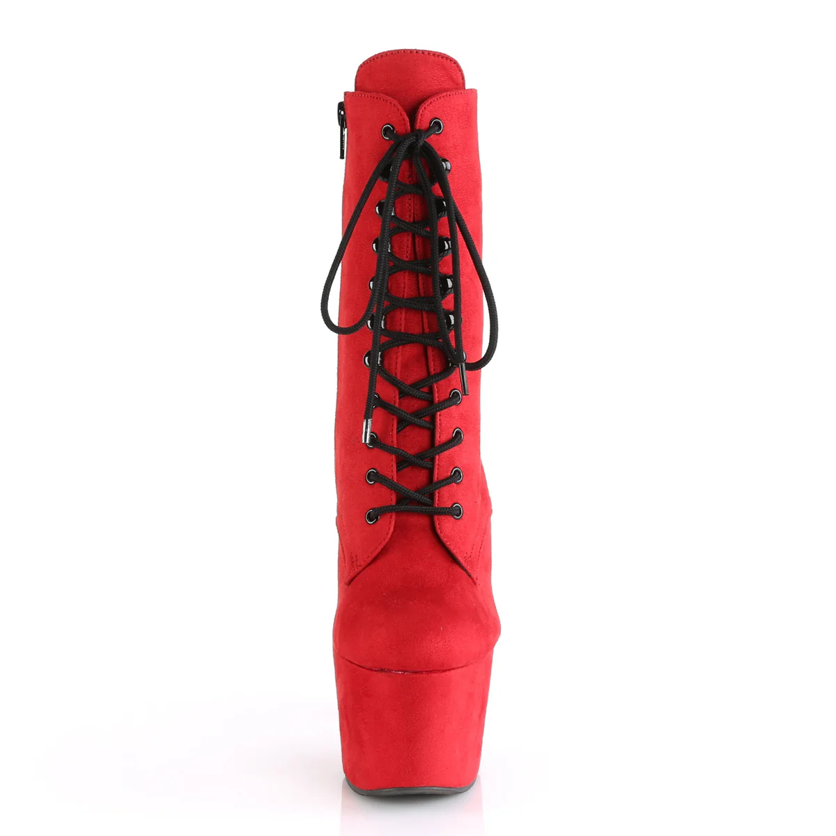 Red 7 Inch Pole Dancer Ankle Boots - Pleaser ADORE-1020FS - Image 2
