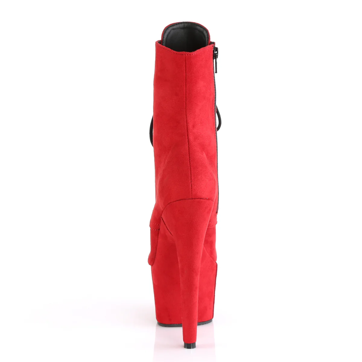 Red 7 Inch Pole Dancer Ankle Boots - Pleaser ADORE-1020FS - Image 4