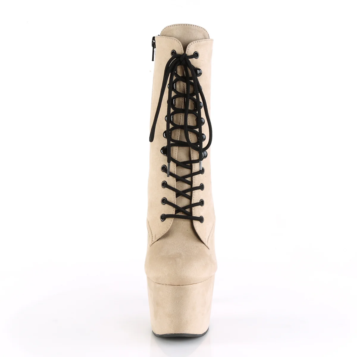 Beige 7 Inch Exotic Dancer Ankle Boots - Pleaser ADORE-1020FS - Image 2