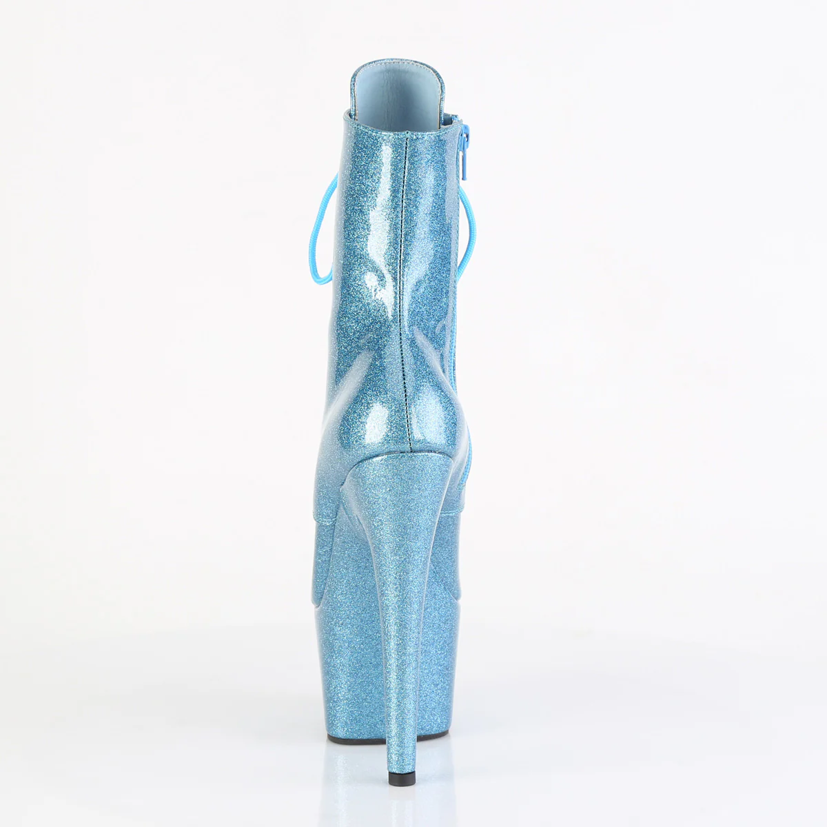 Baby Blue Glitter 7 Inch Exotic Dance Ankle Boots - Pleaser ADORE-1020GP - Image 4