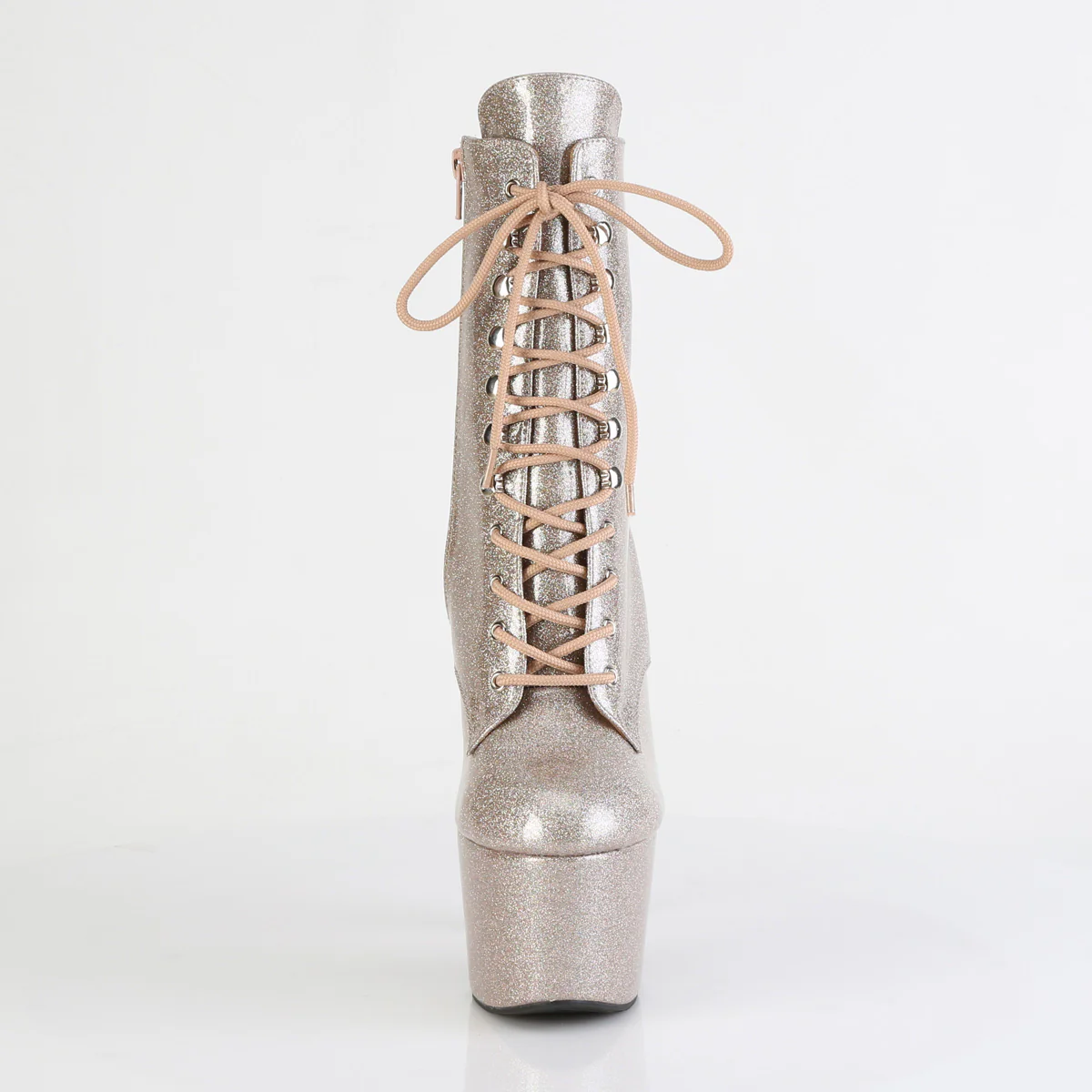 Champagne Glitter 7 Inch Pole Dance Ankle Boots - Pleaser ADORE-1020GP - Image 2