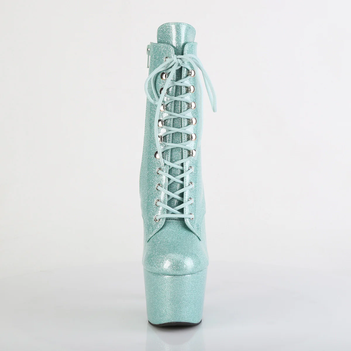 Mint Glitter 7 Inch Exotic Dance Ankle Boots - Pleaser ADORE-1020GP - Image 2