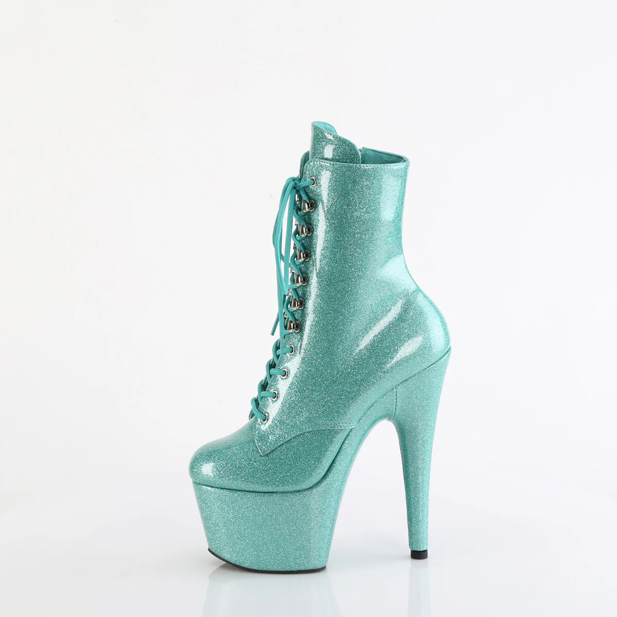 Aqua Glitter 7 Inch Pole Dancing Ankle Boots -  Pleaser ADORE-1020GP - Image 3