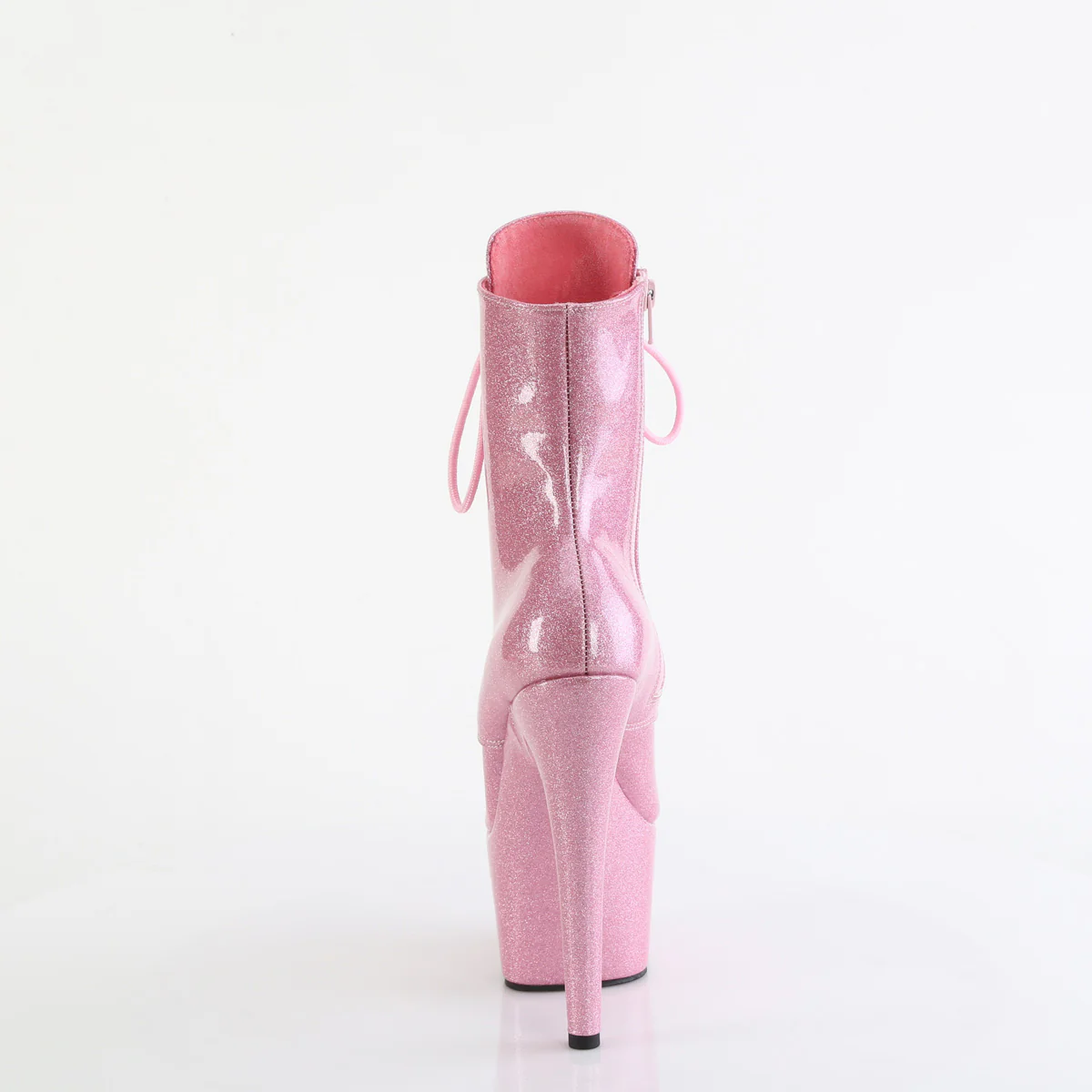 Baby Pink Glitter 7 Inch Fetish Platform Ankle Boots -  Pleaser ADORE-1020GP - Image 4
