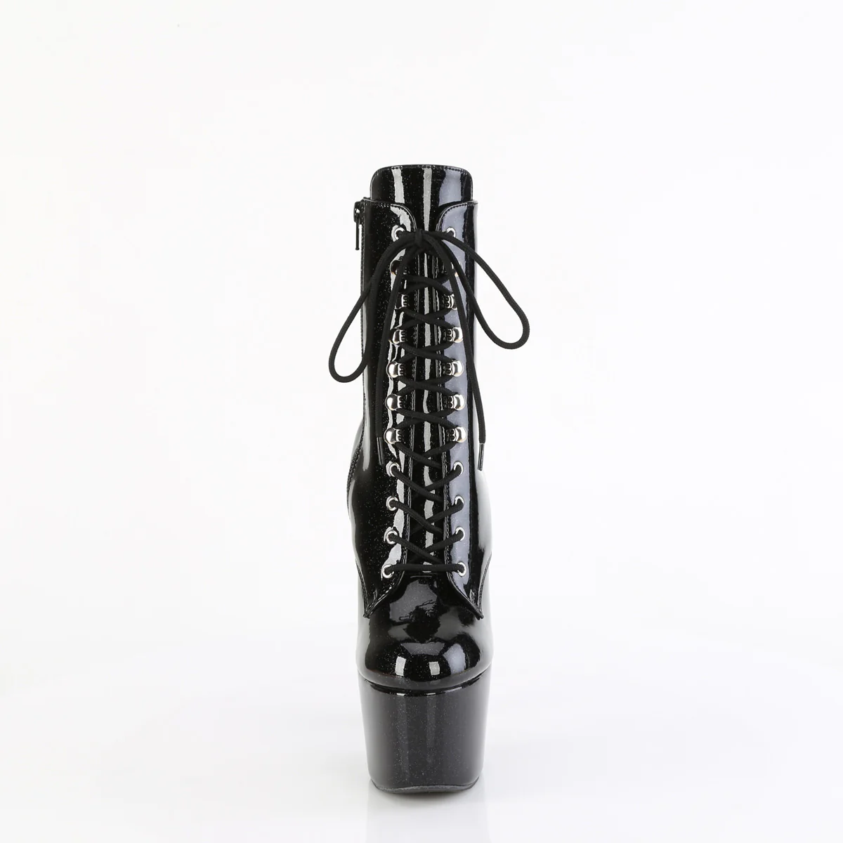 Black Glitter 7 Inch Exotic Dancing Ankle Boots -  Pleaser ADORE-1020GP - Image 2