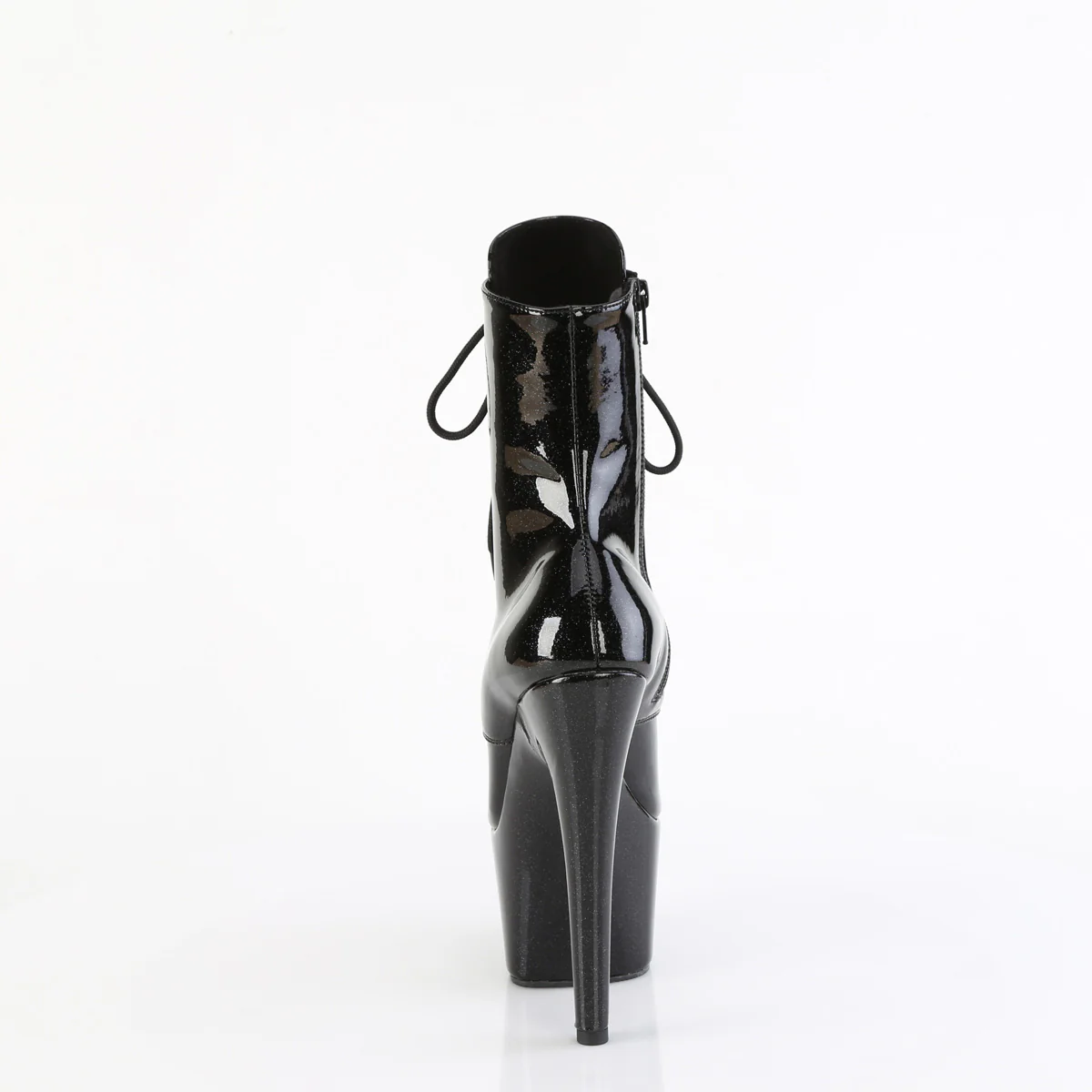 Black Glitter 7 Inch Exotic Dancing Ankle Boots -  Pleaser ADORE-1020GP - Image 4