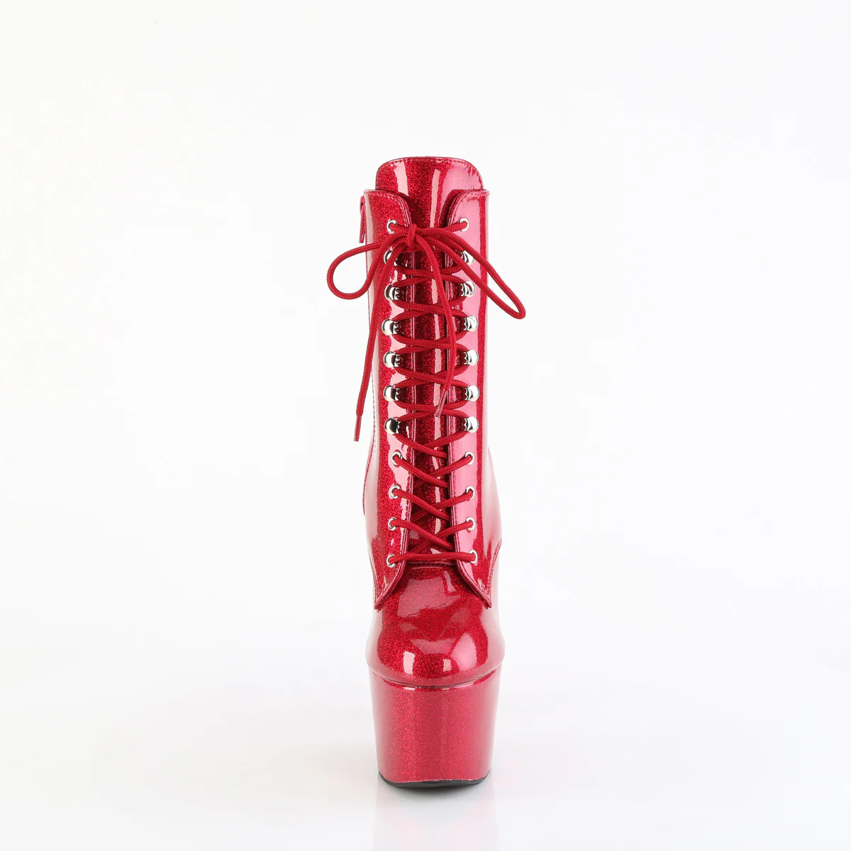 Fuchsia 7 Inch Glitter Glamour Ankle Boots - Pleaser ADORE-1020GP - Image 2