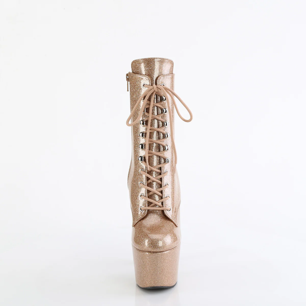 Gold Glitter 7 Inch Glitter Pole Ankle Boots - Pleaser ADORE-1020GP - Image 2