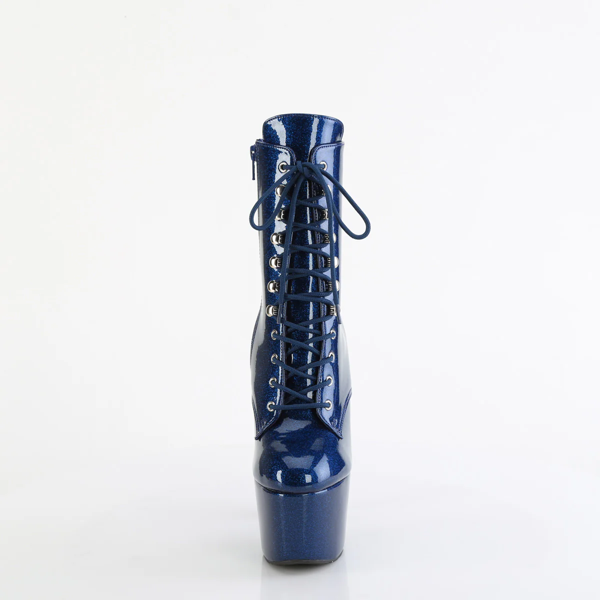 Navy Blue 7 Inch Pole Dance Ankle Boots - Pleaser ADORE-1020GP - Image 2
