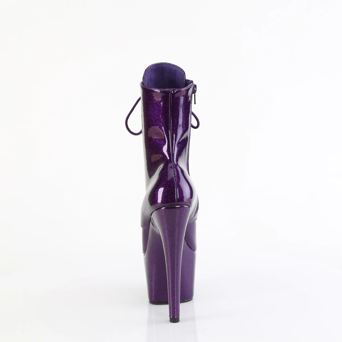 Purple Glitter 7 Inch Lap Dance Ankle Boots - Pleaser ADORE-1020GP - Image 4