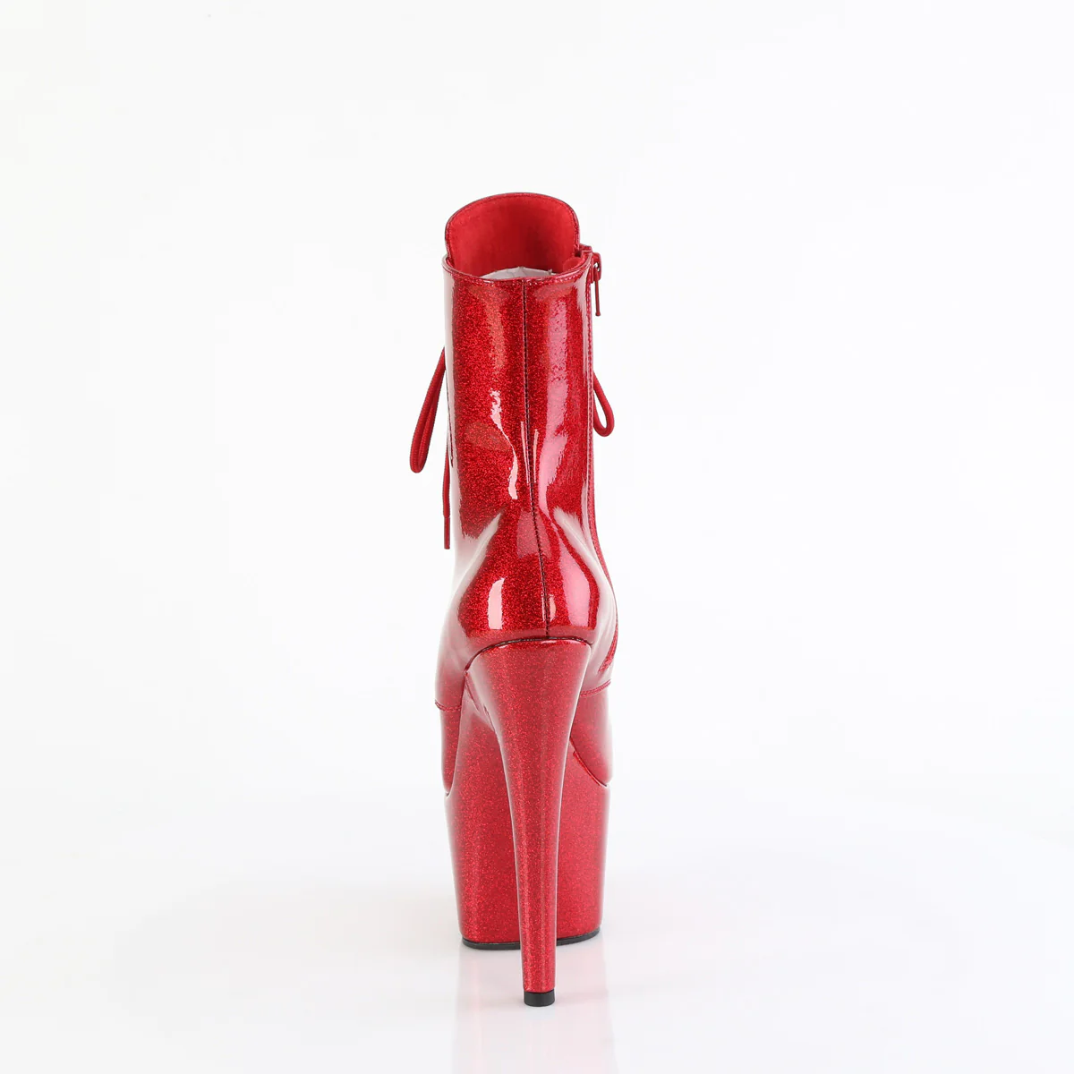 Red Glitter 7 Inch Glamour Ankle Boots - Pleaser ADORE-1020GP - Image 4