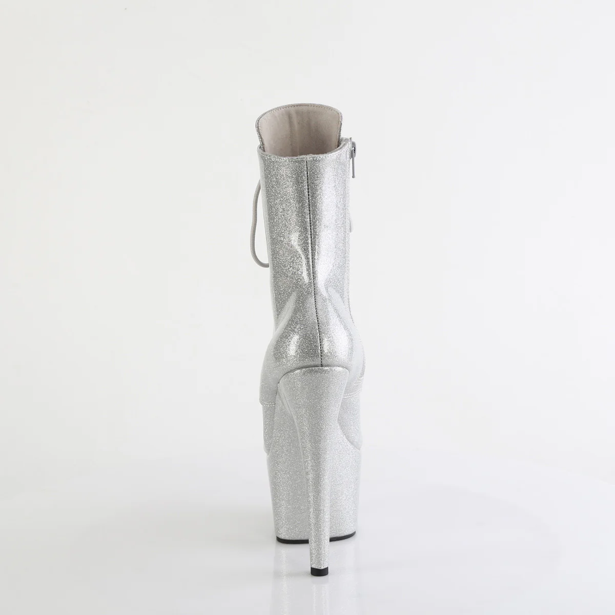 Silver Glitter 7 Inch Platform Ankle Boots - Pleaser ADORE-1020GP - Image 4