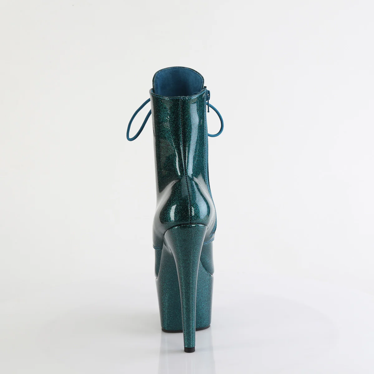 Teal Glitter 7 Inch Pole Dancer Ankle Boots -  Pleaser ADORE-1020GP - Image 4