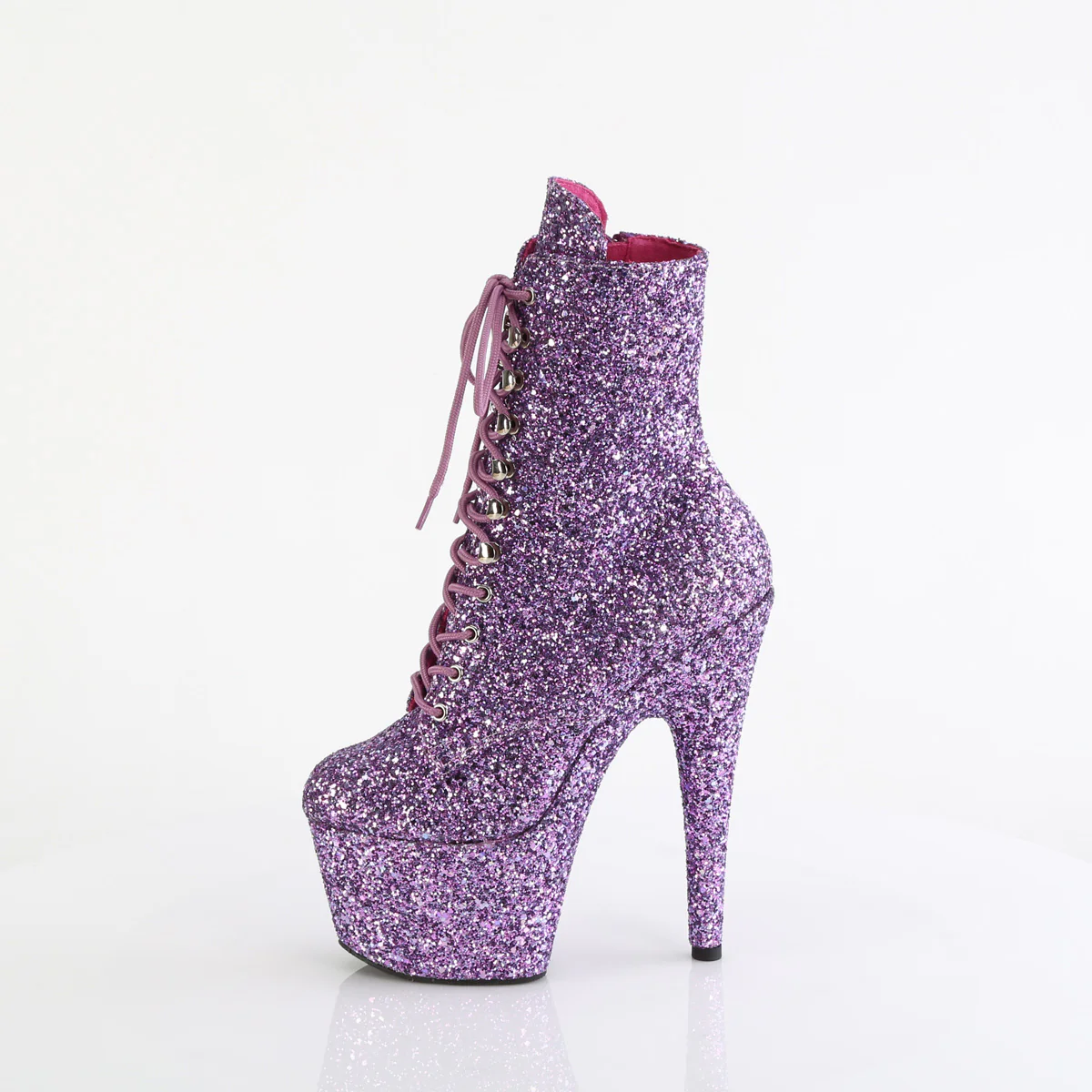 Lavender 7 Inch Pole Dancer Ankle Boots - Pleaser ADORE-1020GWR - Image 3