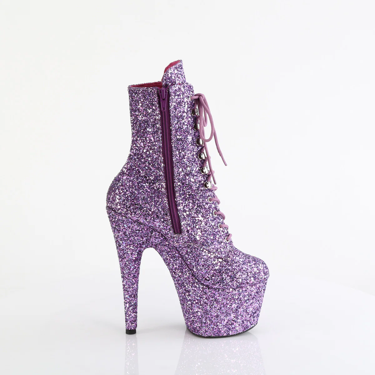 Lavender 7 Inch Pole Dancer Ankle Boots - Pleaser ADORE-1020GWR - Image 5